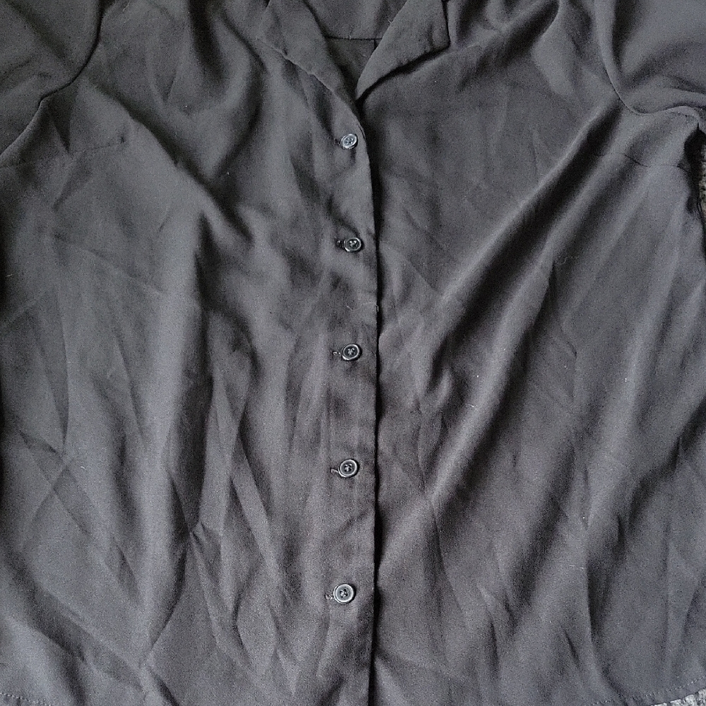 Black Button-Up Shirt - Picture 5 of 7